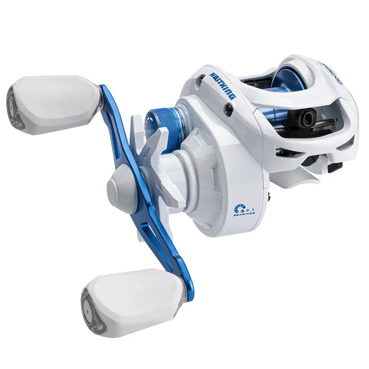 Right-Handed Baitcasting Reel High-Speed Gear Ratio White-0