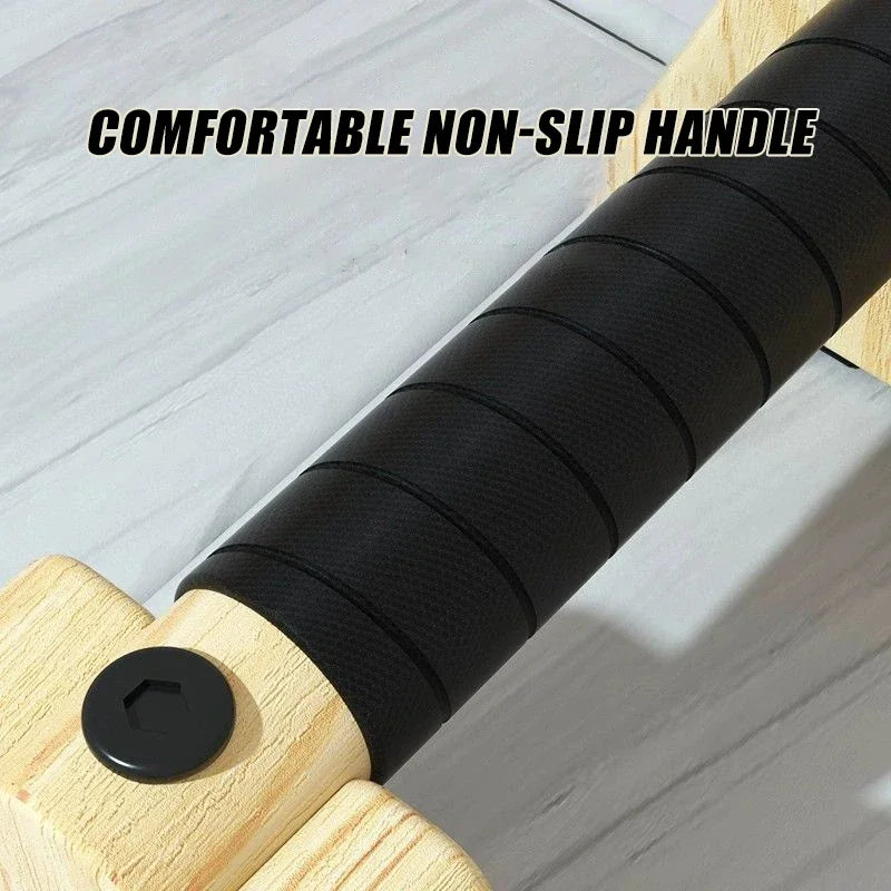 50cm Wooden Push-Up Bars Beech Wood Brown-4