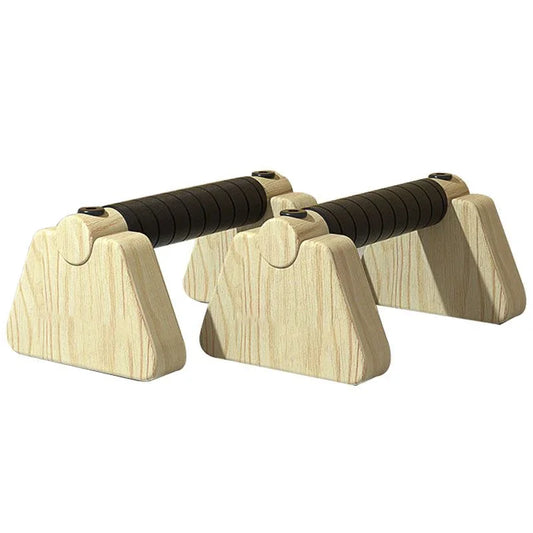50cm Wooden Push-Up Bars Beech Wood Brown-0