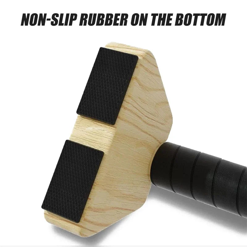 50cm Wooden Push-Up Bars Beech Wood Brown-2